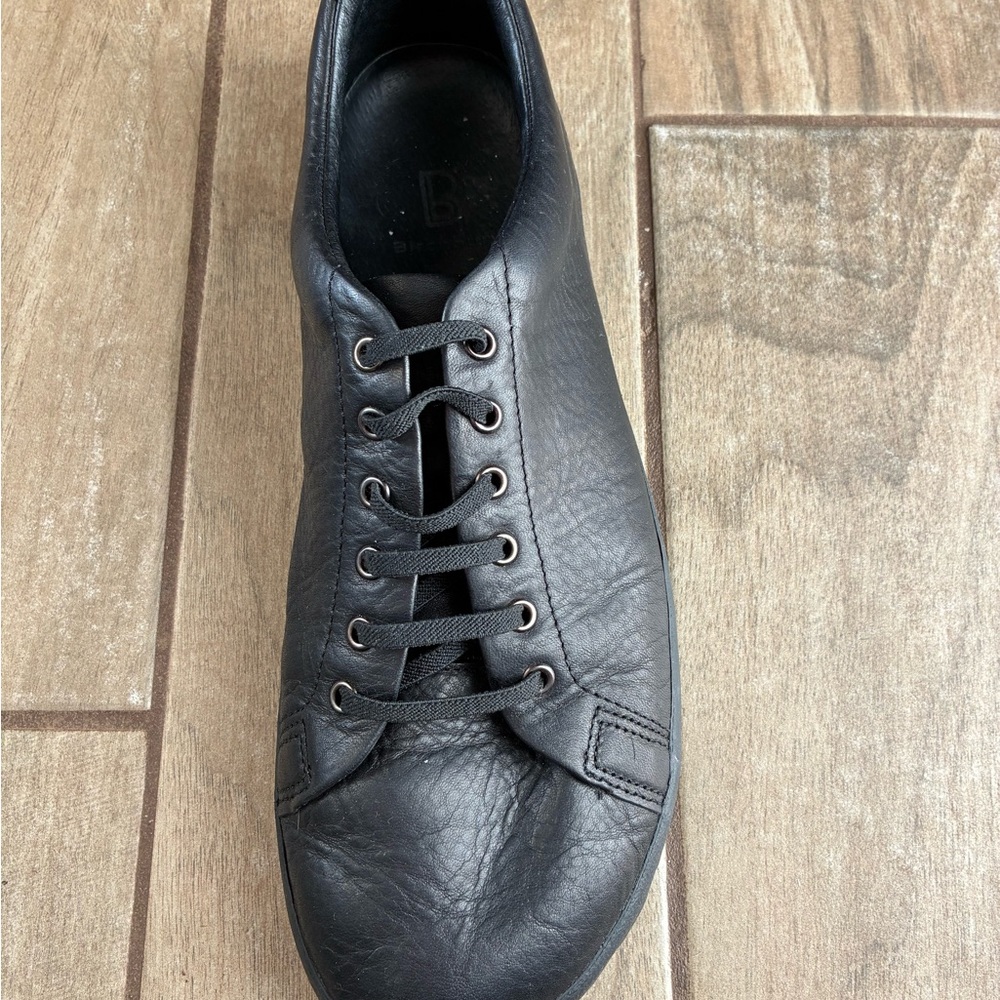 Birchbury Mens Size 12 Black Leather Sneakers - Picture 3 of 5